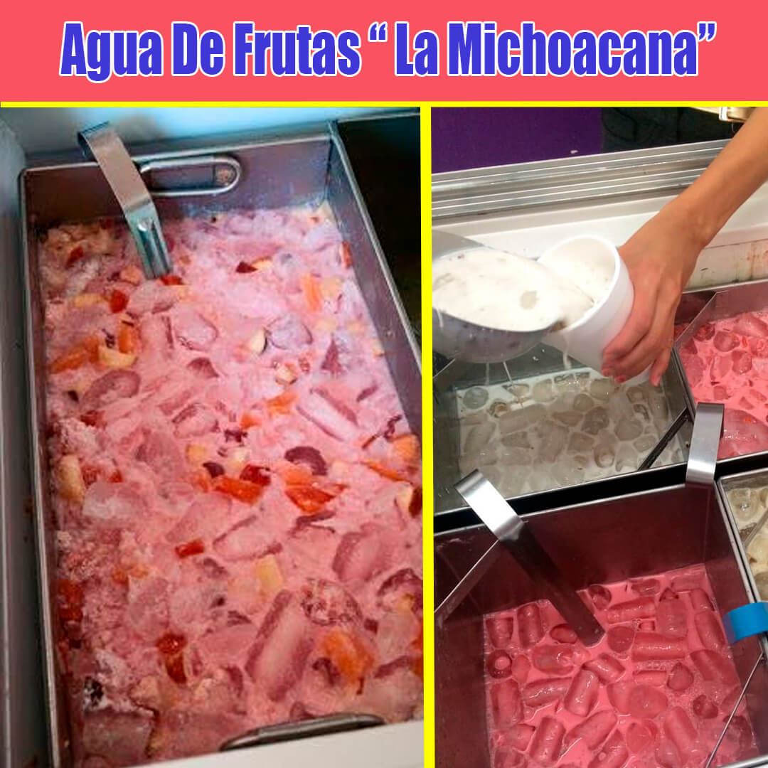 Agua de frutas estilo la Michoacana